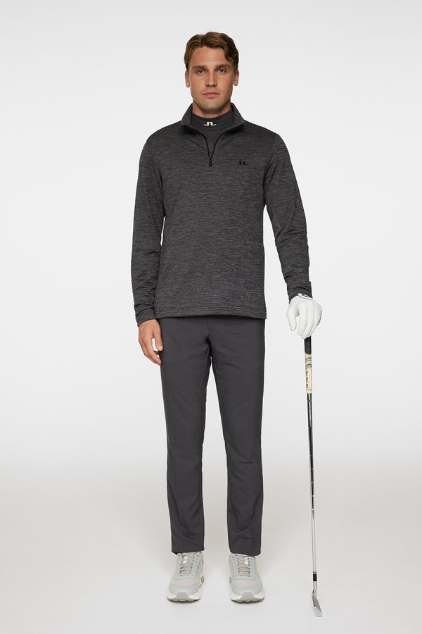 J.lindeberg Destry Quarter Zip Mid Layer Asphalt And Black Melange