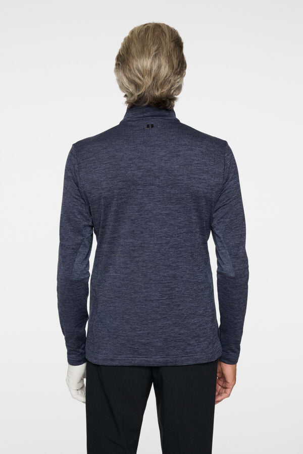 J.lindeberg Destry Quarter Zip Mid Layer Vintage Indigo Melange