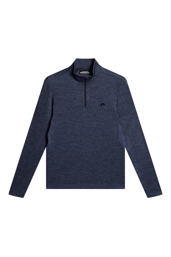 J.lindeberg Destry Quarter Zip Mid Layer Vintage Indigo Melange