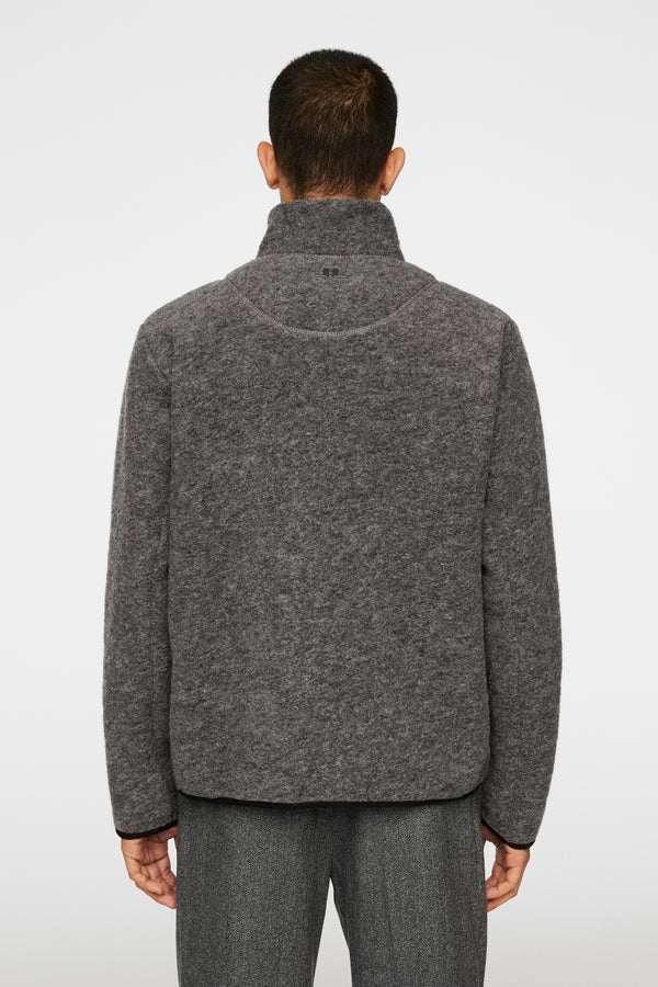 J.lindeberg Dustin Wool Fleece Jacket Light Grey Melange