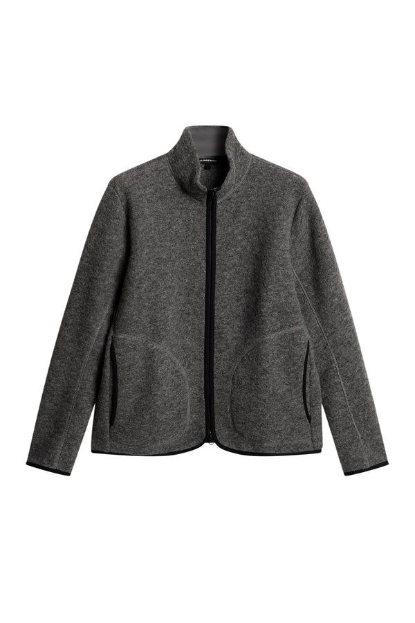 J.lindeberg Dustin Wool Fleece Jacket Light Grey Melange
