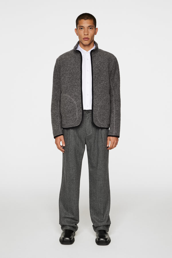 J.lindeberg Dustin Wool Fleece Jacket Light Grey Melange