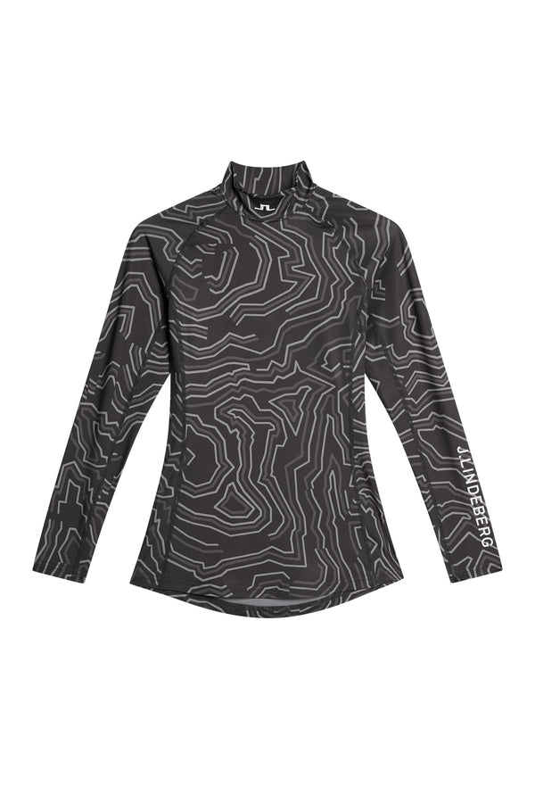 J.lindeberg Ella Print Compression Top Topo Asphalt L