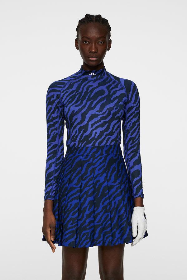 j.lindeberg Ella Print Compression Top Tour Tiger Clematis M