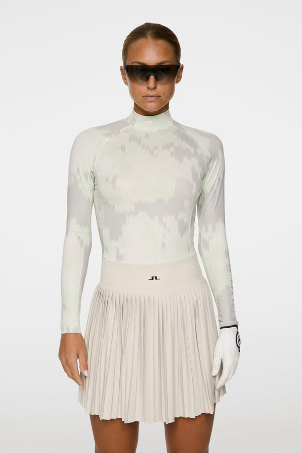 j.lindeberg Ella Print Compression Top Warp Ambrosia L