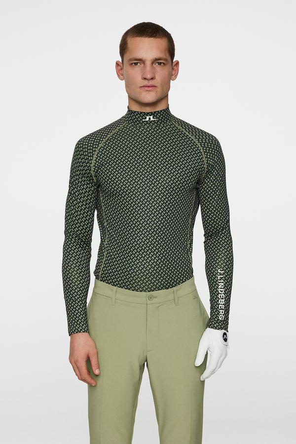 j.lindeberg Ello Compression Print Tour Geo Olive S
