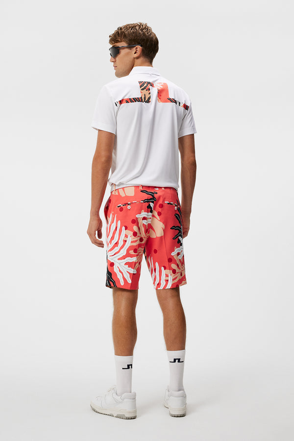 J.lindeberg Eloy Print Shorts Paradise Monstera Coral