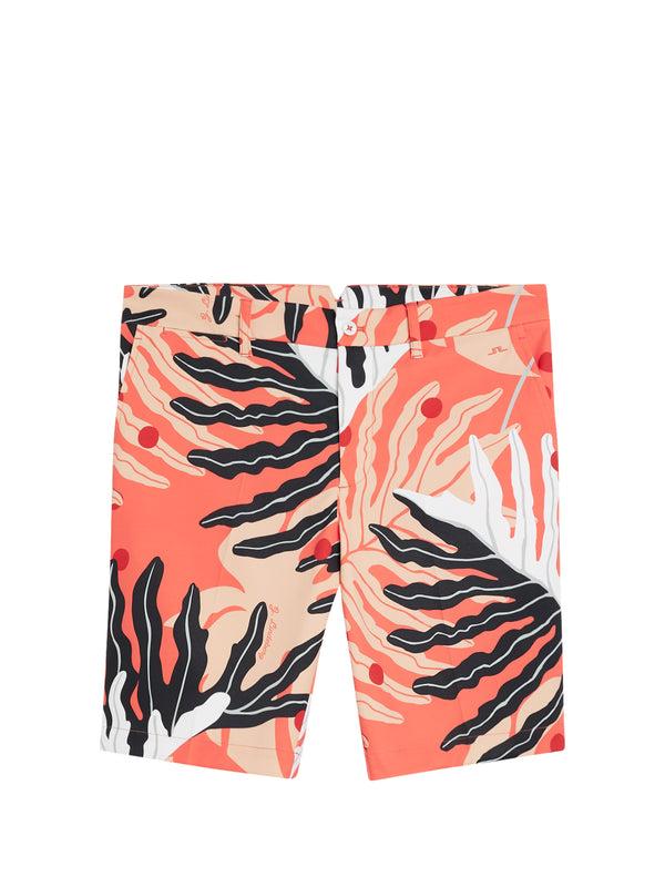 J.lindeberg Eloy Print Shorts Paradise Monstera Coral