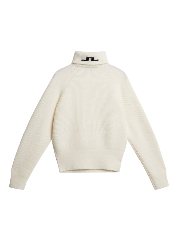 J.lindeberg Finja Knitted Zip Sweater Whisper White