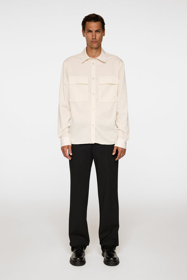 J.lindeberg Finnigan Tencel Twill Shirt Cloud White