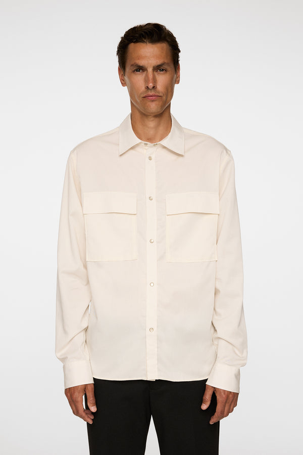 j.lindeberg Finnigan Tencel Twill Shirt Cloud White