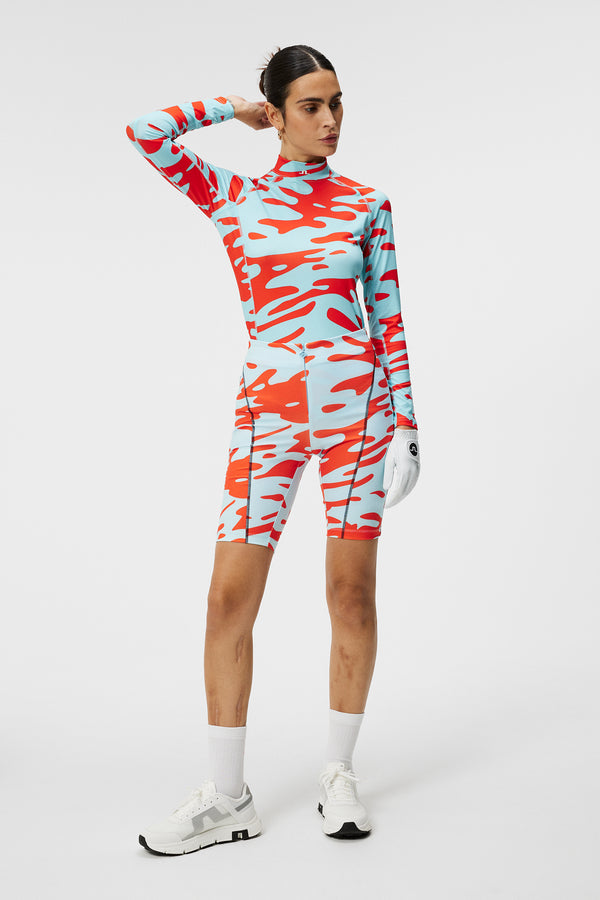 J.lindeberg Francesca Print Short Tights Neptune Atomizer