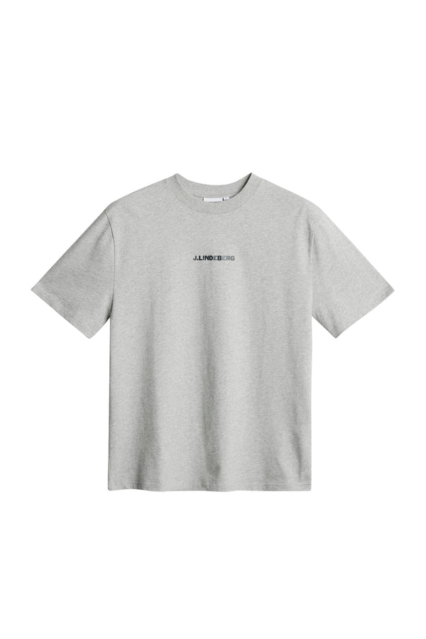 J.lindeberg Hale Heavy Logo T Shirt Light Grey Melange