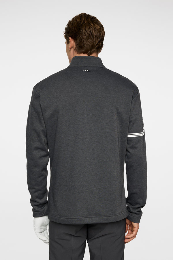 J.lindeberg Heath Strike Mid Layer Asphalt And Black Melange