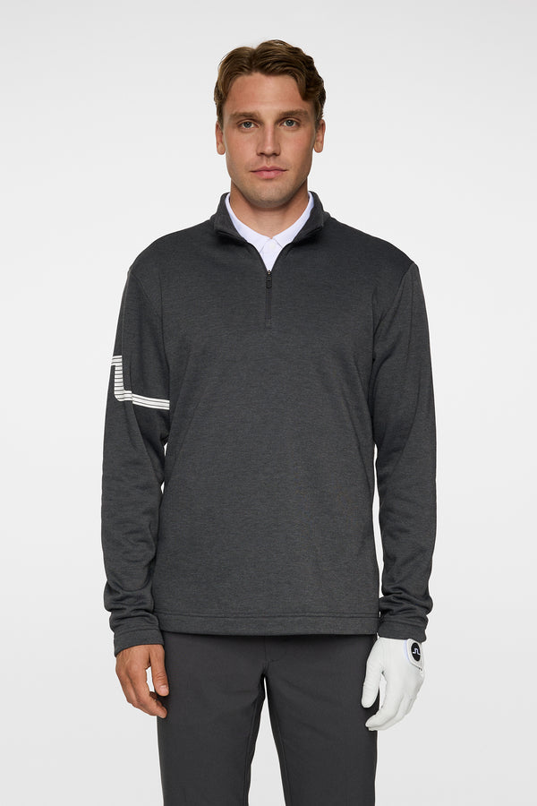 j.lindeberg Heath Strike Mid Layer Asphalt and Black Melange