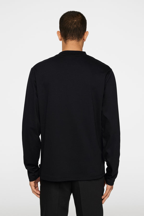 J.lindeberg Ace Mock Neck LS T Shirt Black