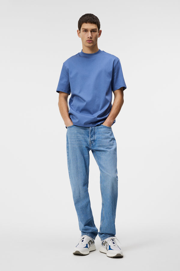 J.lindeberg Ace Mock Neck T Shirt Bijou Blue