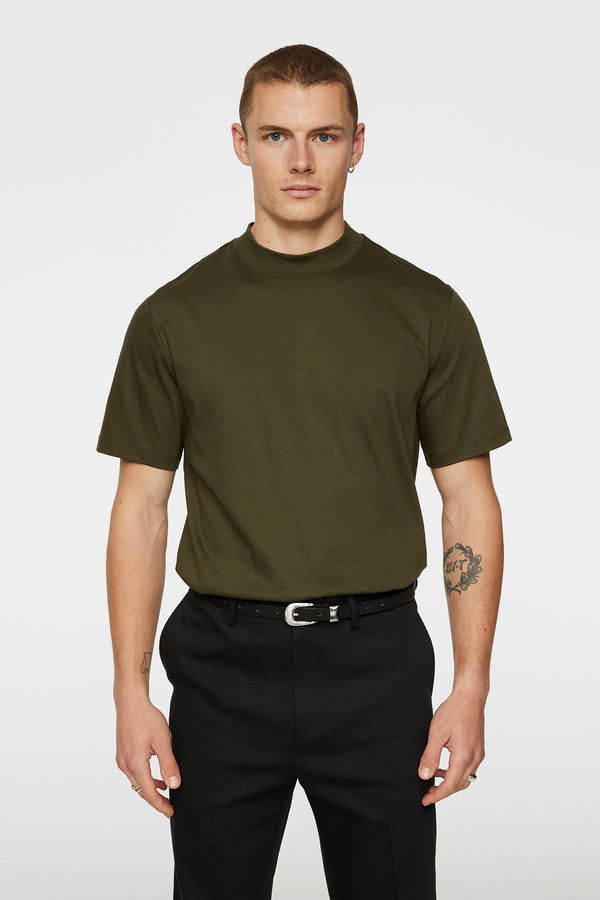 j.lindeberg Ace Mock Neck T Shirt Forest Green