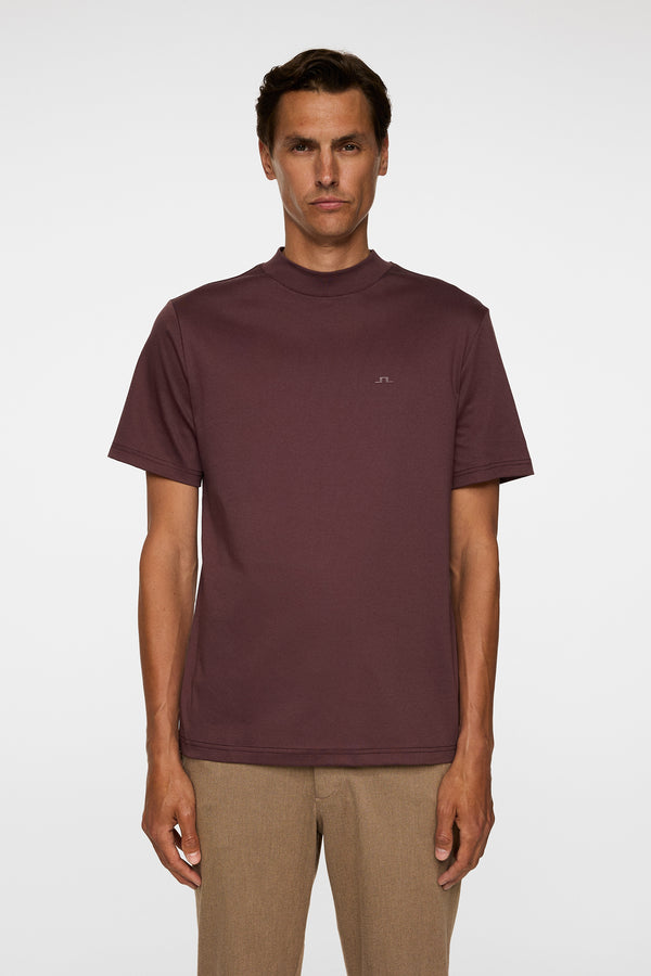 j.lindeberg Ace Mock Neck T Shirt Huckleberry