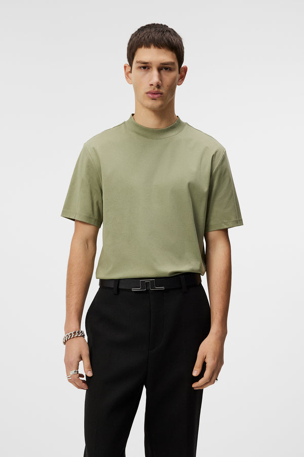 j.lindeberg Ace Mock Neck T shirt Oil Green