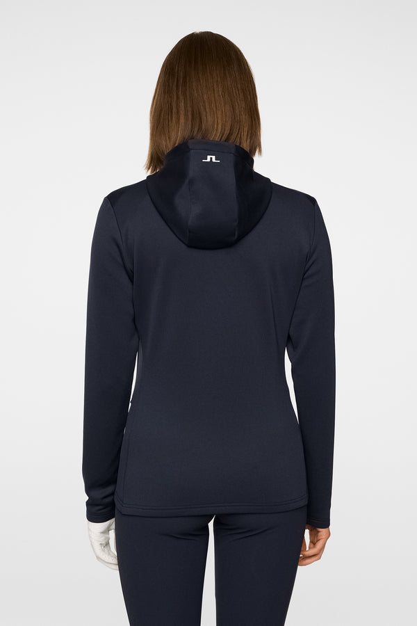 J.lindeberg Aerialle Quarter Zip Hood JL Navy