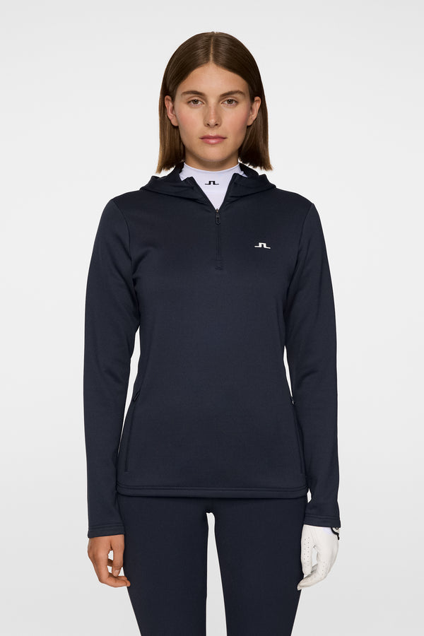 j.lindeberg Aerialle Quarter Zip Hood JL Navy