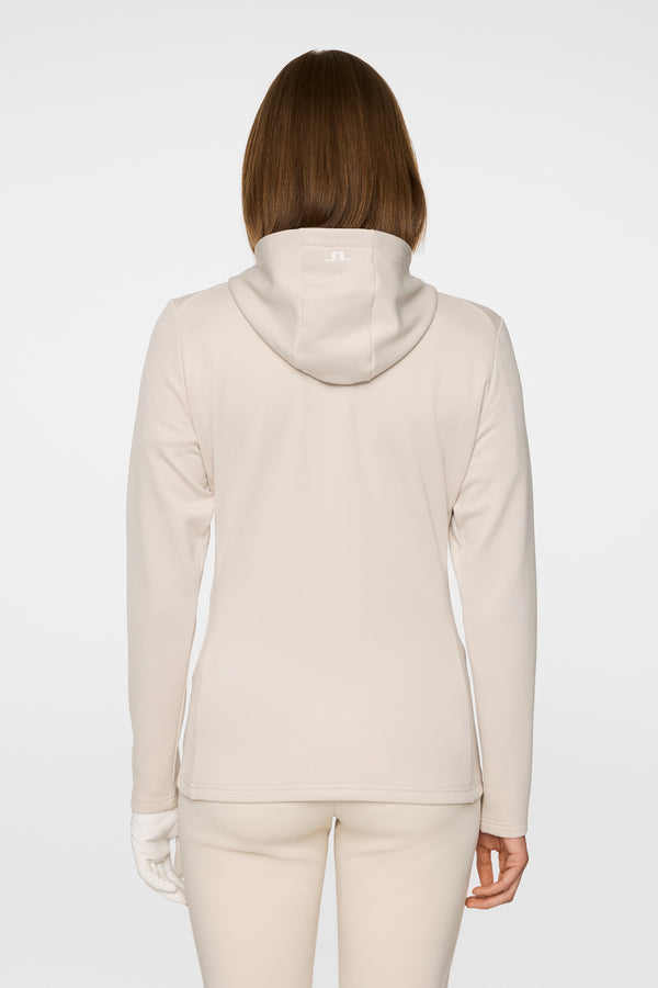 J.lindeberg Aerialle Quarter Zip Hood Moonbeam
