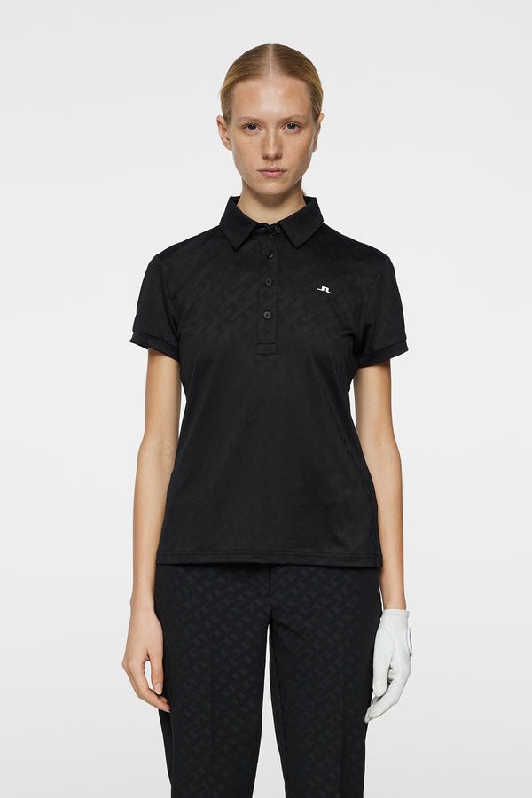 j.lindeberg Alaya Jacquard Polo Black