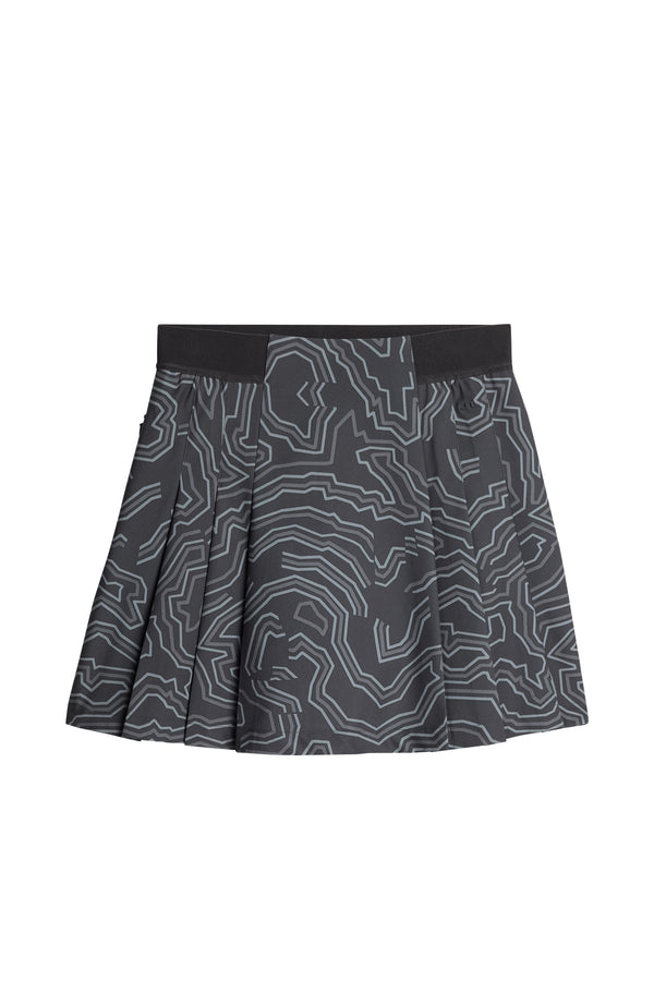 J.lindeberg Alesia Print Skirt Topo Asphalt L