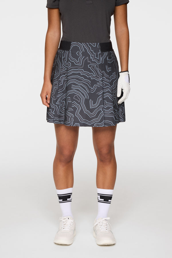 j.lindeberg Alesia Print Skirt Topo Asphalt L