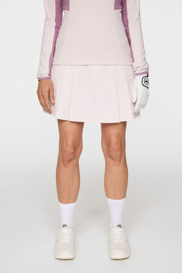 j.lindeberg Alesia Print Skirt Topo Grey Lilac L