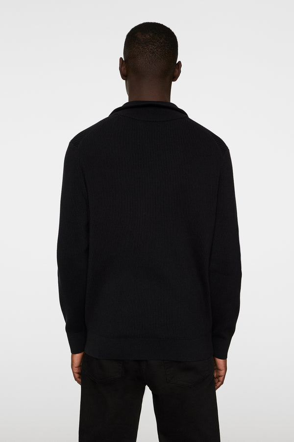 J.lindeberg Alex Half Zip Knitted Sweater Black