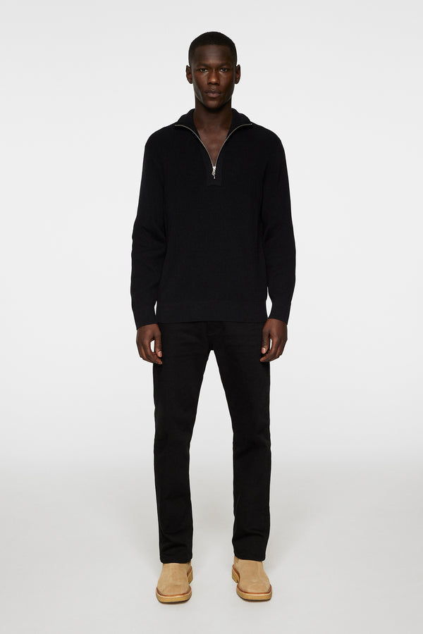 J.lindeberg Alex Half Zip Knitted Sweater Black