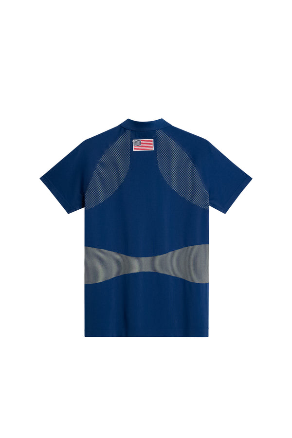 J.lindeberg Alizee Seamless Polo Estate Blue