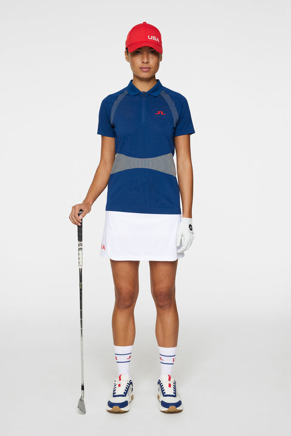 J.lindeberg Alizee Seamless Polo Estate Blue