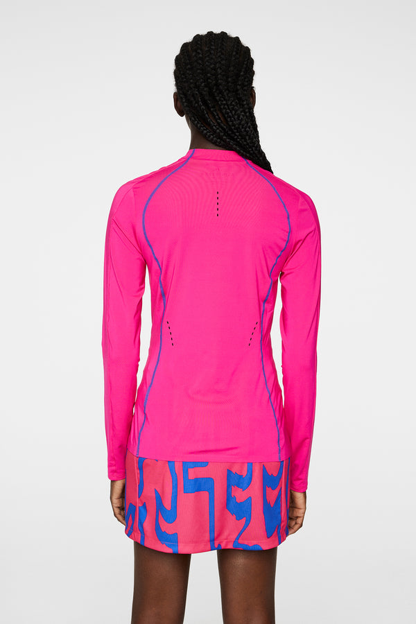 J.lindeberg Allien Long Sleeve Top Pink Peacock