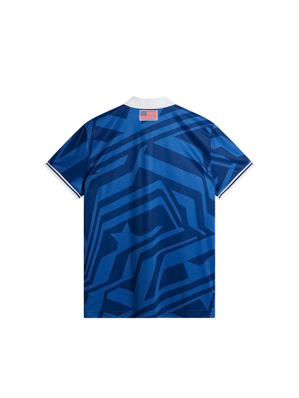 J.lindeberg Alois Print Polo US Golf Blue