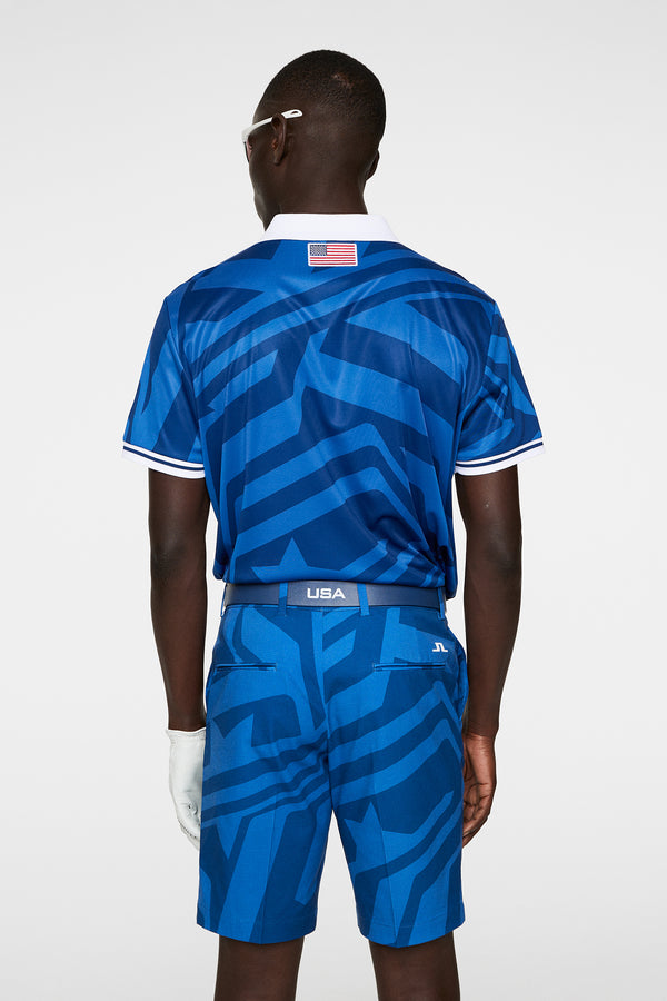 J.lindeberg Alois Print Polo US Golf Blue