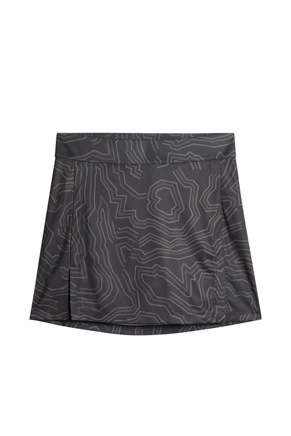 J.lindeberg Amelie Mid Print Skirt Topo Asphalt L