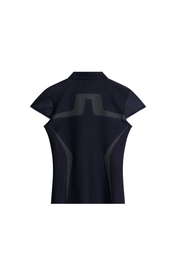 J.lindeberg Ana Hybrid Knit Polo Shirt JL Navy