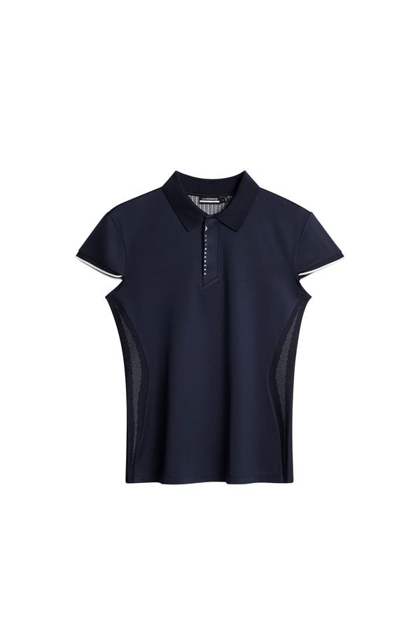 J.lindeberg Ana Hybrid Knit Polo Shirt JL Navy