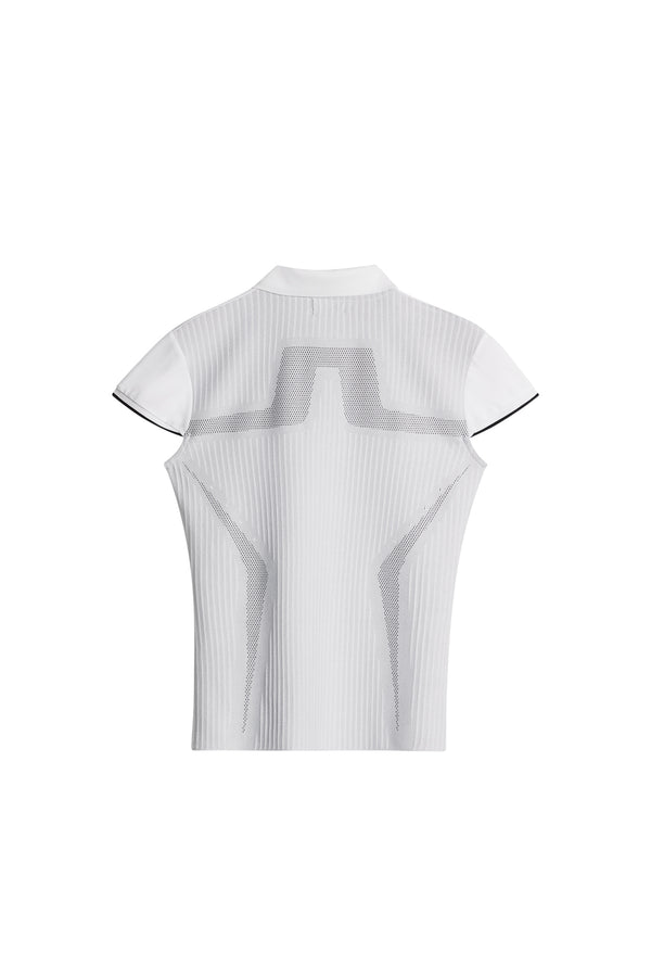 J.lindeberg Ana Hybrid Knit Polo Shirt White