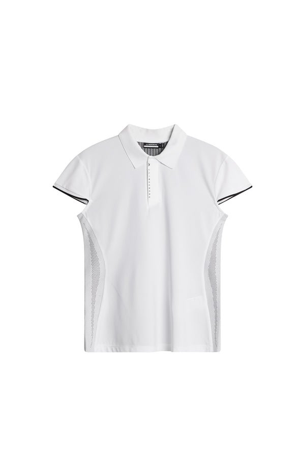 J.lindeberg Ana Hybrid Knit Polo Shirt White