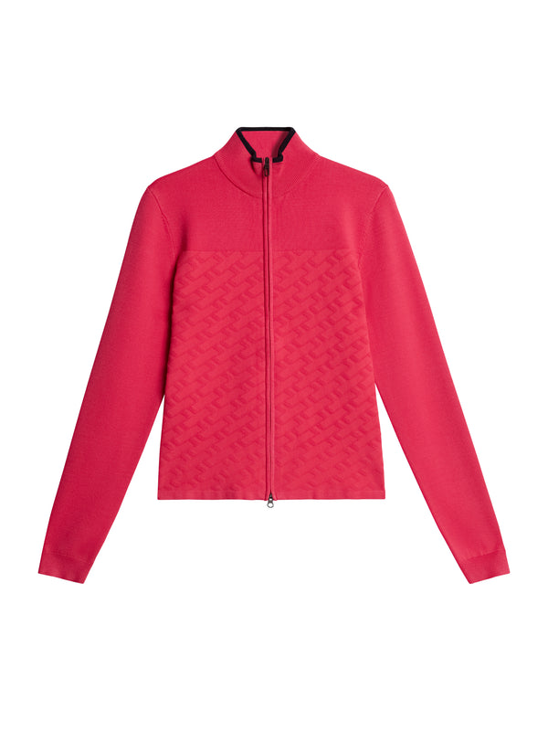 J.lindeberg Anna Knitted Zip Sweater Azalea