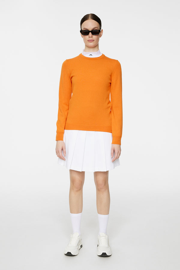 J.lindeberg Aria Knitted Sweater Persimmon Orange