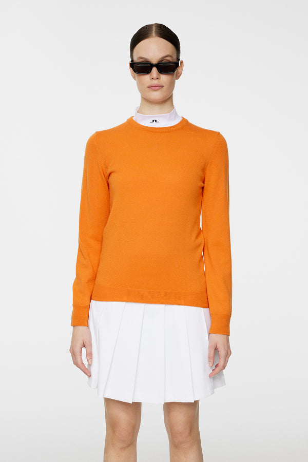 j.lindeberg Aria Knitted Sweater Persimmon Orange