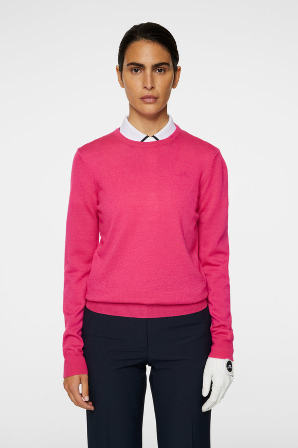 j.lindeberg Aria Knitted Sweater Pink Peacock