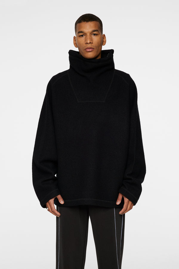 j.lindeberg Armond Wool Anorak Sweater Black