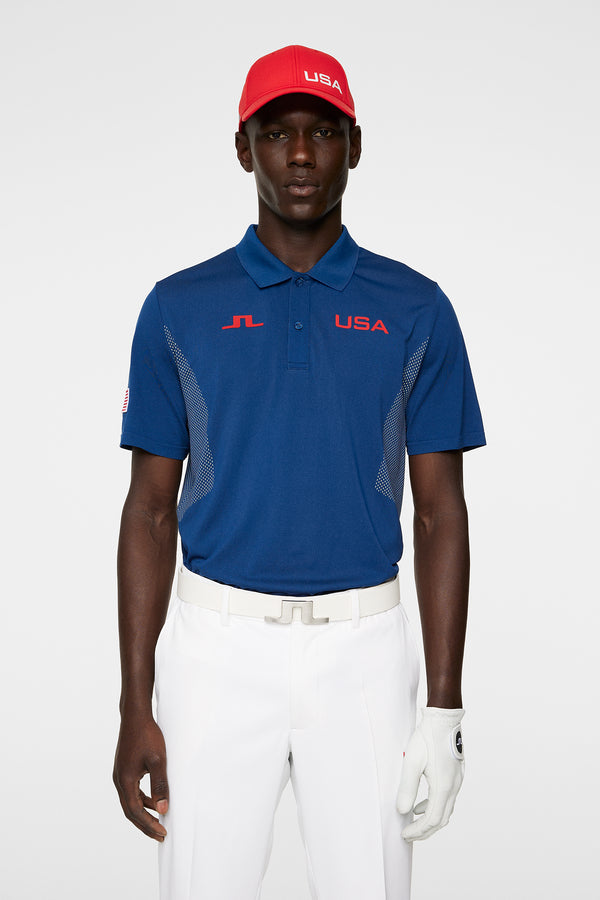 j.lindeberg Arnaud Seamless Polo Estate Blue