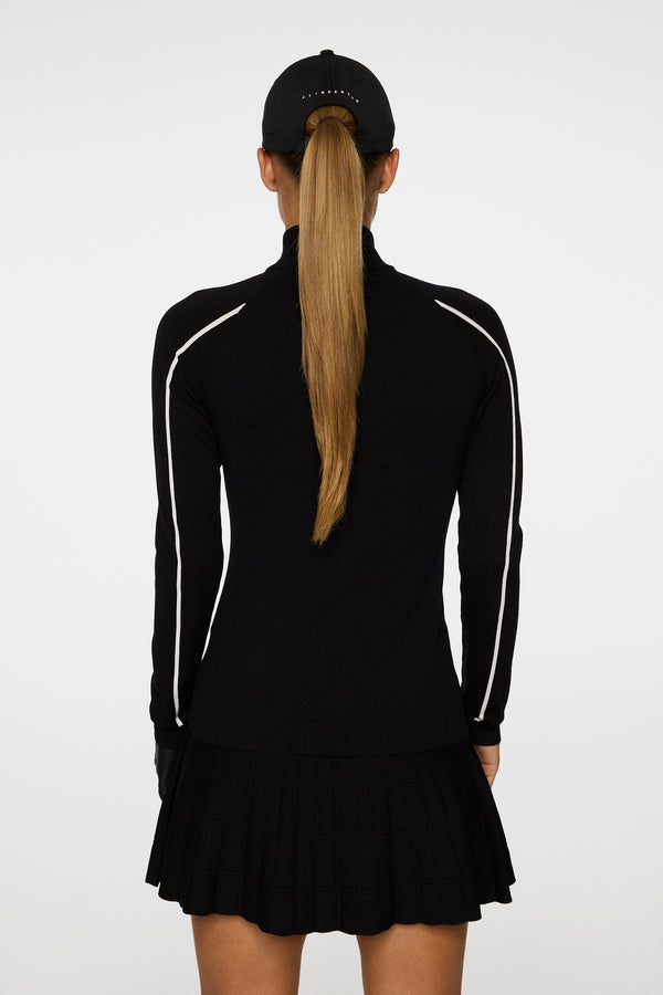 J.lindeberg Aubree Knitted Zip Sweater Black